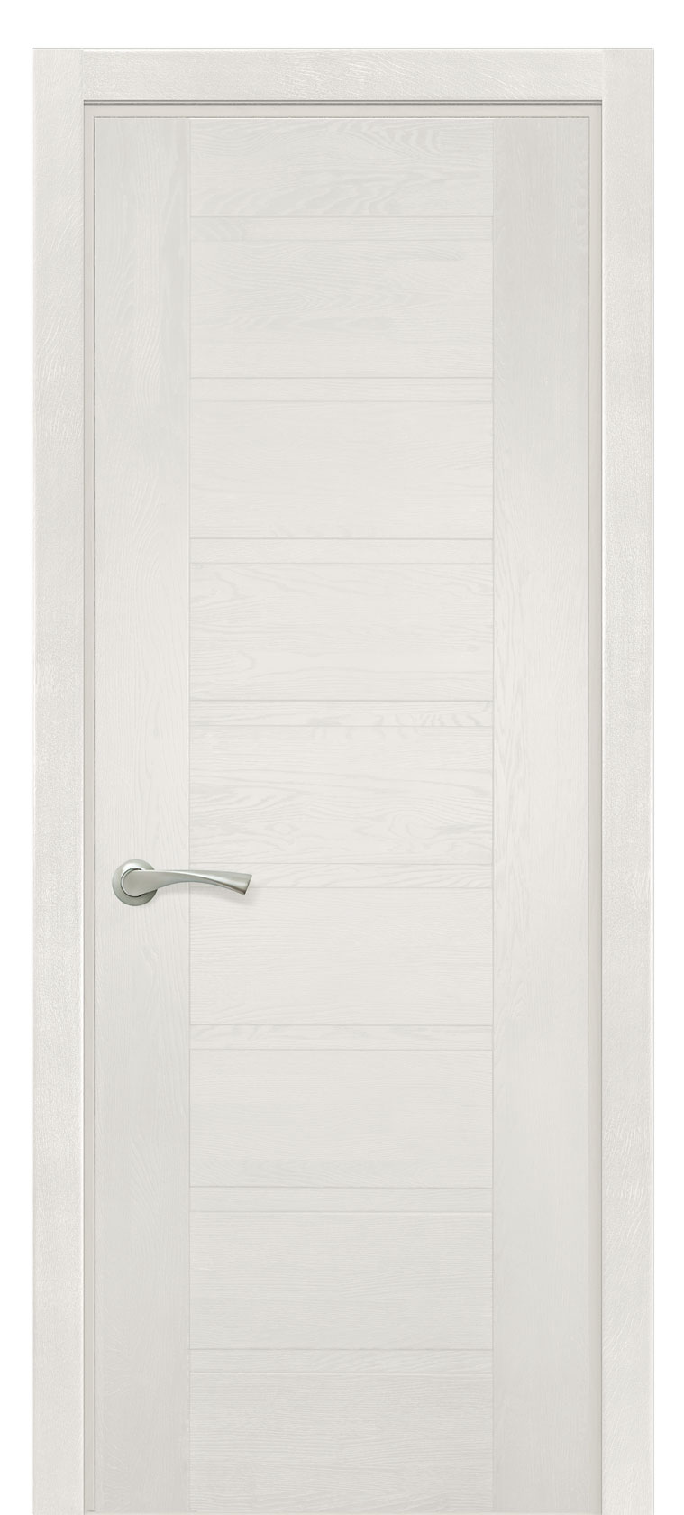 Межкомнатная дверь Хай-Тек №4 из массива дуба, цвет Белый